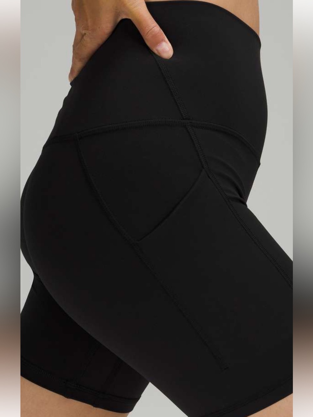 Lululemon Wunder Train High-Rise Short Dual Pockets Black Sz 6 Style #LW7CPSS